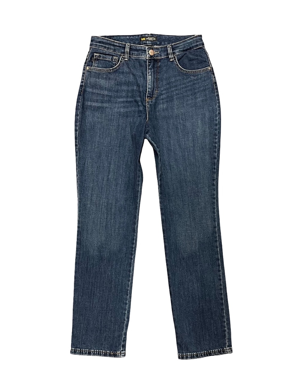 Lee Instantly Slims Relaxed Fit Straight Leg High Rise Jeans Women’s Size 8